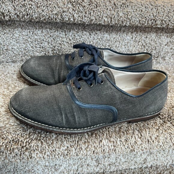 Bottega Veneta Canvas Brown Round-Toes Lace-Up Oxfords. main image 12